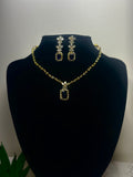 Regal Twilight Emerald Cut Pendant Set
