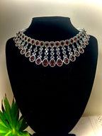 Meera Pearl and Emerald Choker Set
