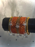 The Orange Chinar Petal Kids Kashmiri Bangles