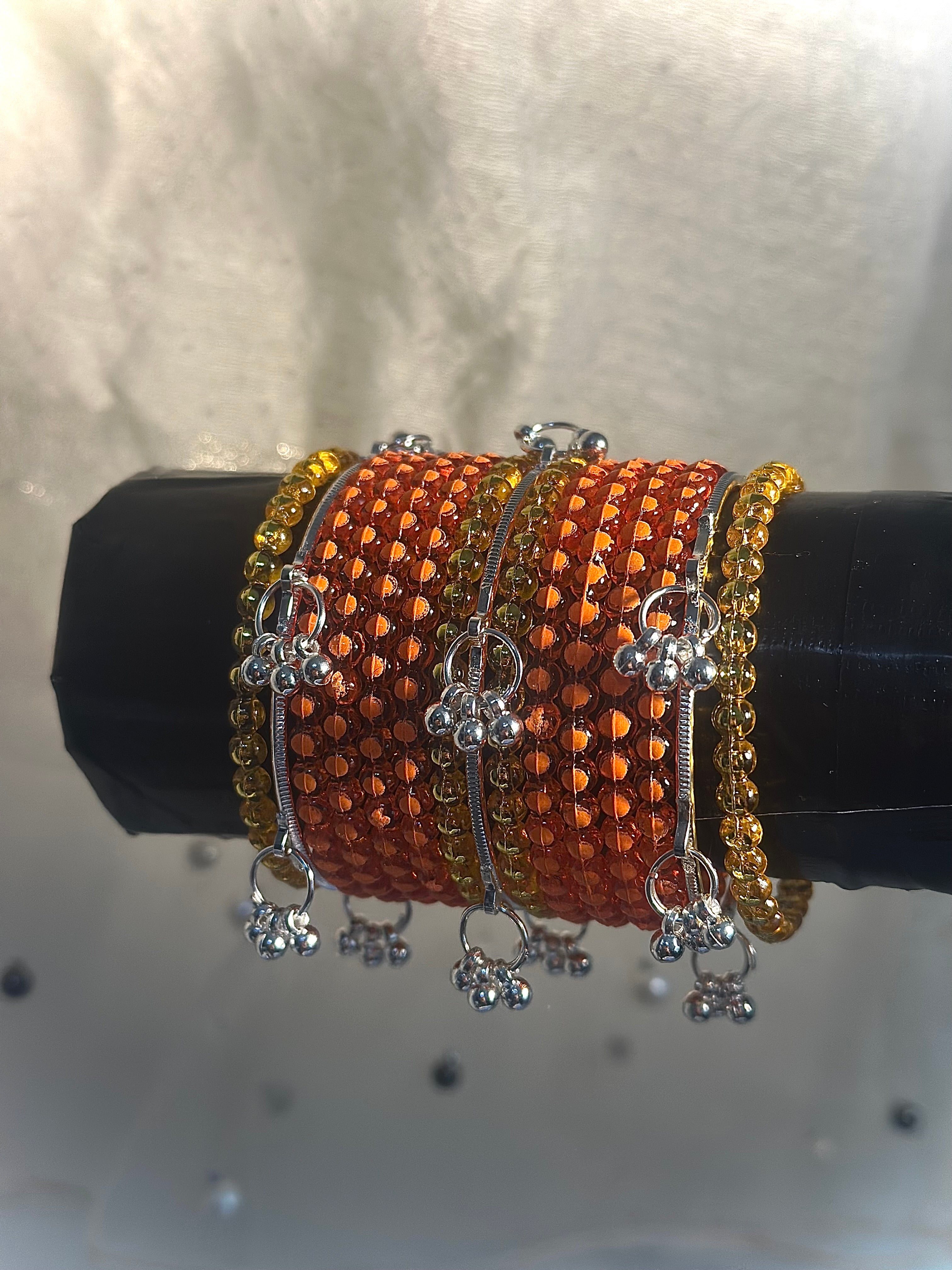 The Orange Chinar Petal Kids Kashmiri Bangles
