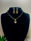 Blush Royalty Emerald Cut Pendant Set
