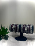 The Diya Maroon and Silver Bridal Chura
