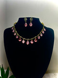 Aurora Rose Quartz Cascade Choker Set