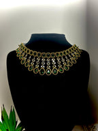 Radha Golden Green Kundan Choker Set
