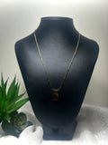 Sienna Tiger Rectangle Satellite Necklace
