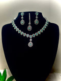 Mint teardrop Maang Tikka & Choker Set