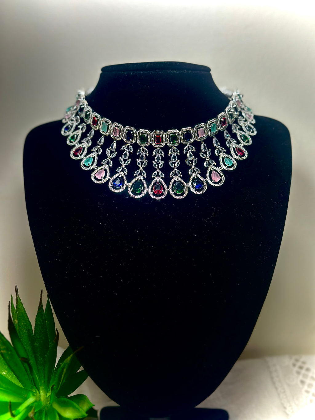 Sitara Midnight Blue Velvet Kundan Set