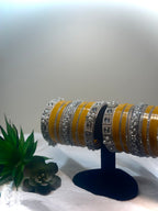 The Reya Mustard and Silver Pearl Chura
