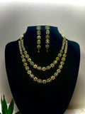 Diya Emerald Blossom Gold Plated Choker Set