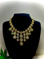 Shanaya Kundan Floral Mesh Choker Set