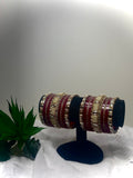 The Tara Regal Dark Red Pearl Chura