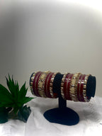 The Tara Regal Dark Red Pearl Chura
