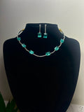 Regal Mint Silhouette Station Necklace Set