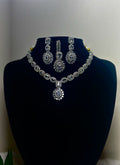 Empress Celeste Crystal Necklace and Maang Tikka Set