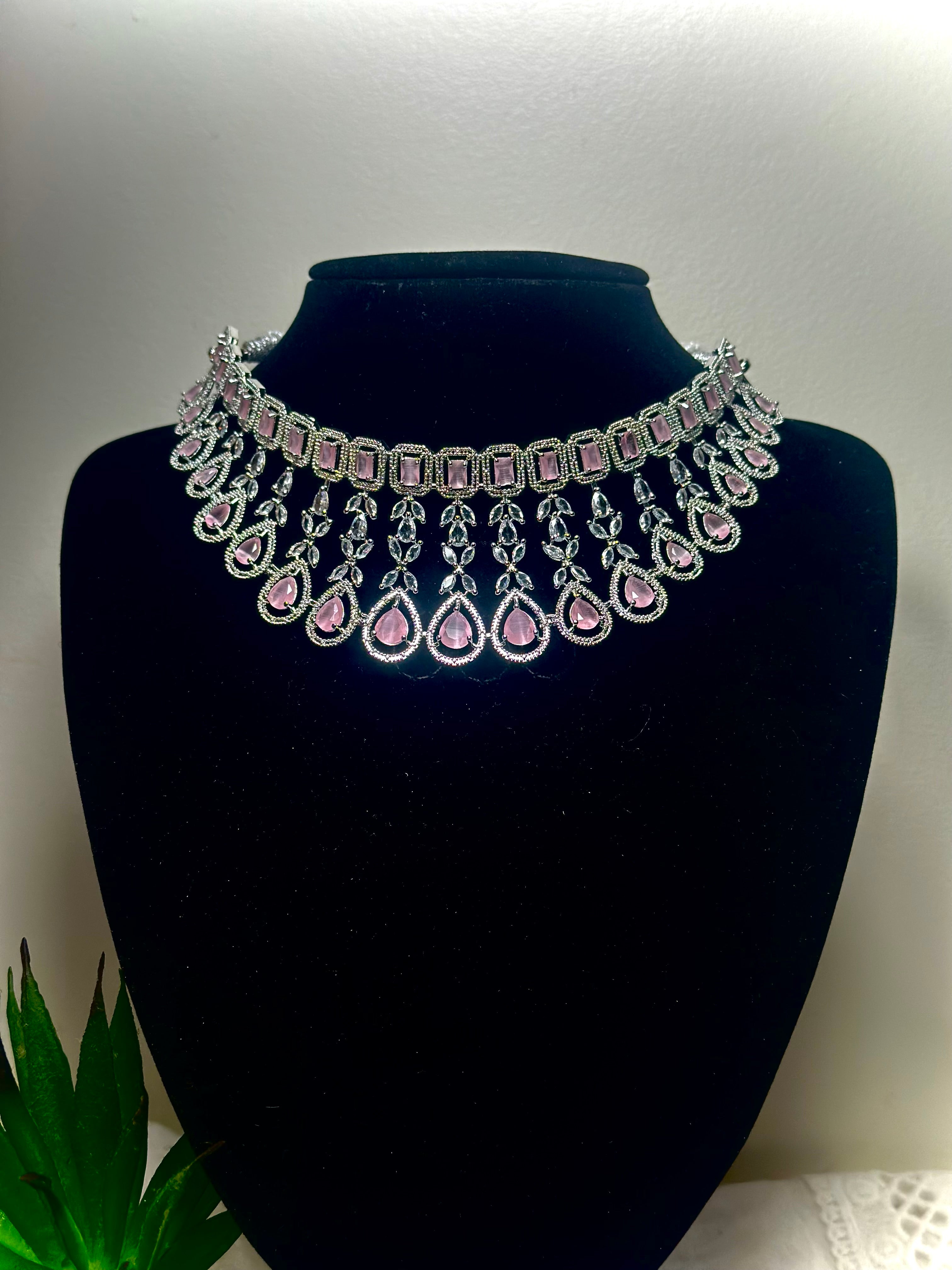 Radha Pastel Pink Kundan Choker Set
