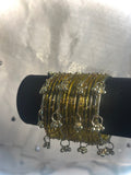 Yellow with gold Kashmiri Bangles