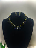 Meera Navratna Festivity Droplet Choker Set