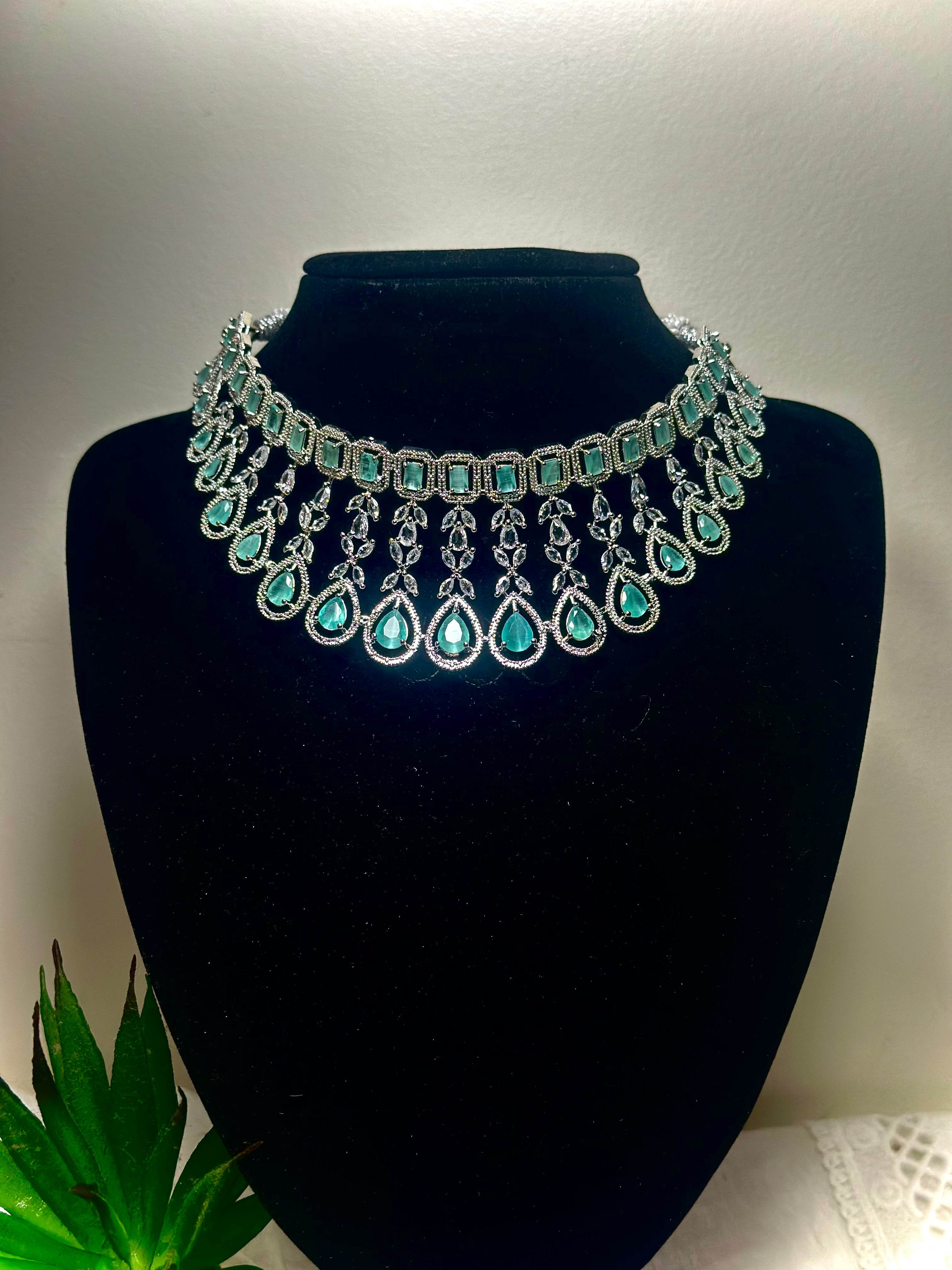 Sitara Midnight Teal Kundan Set