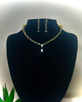 Ishani Black Pendant Necklace Set
