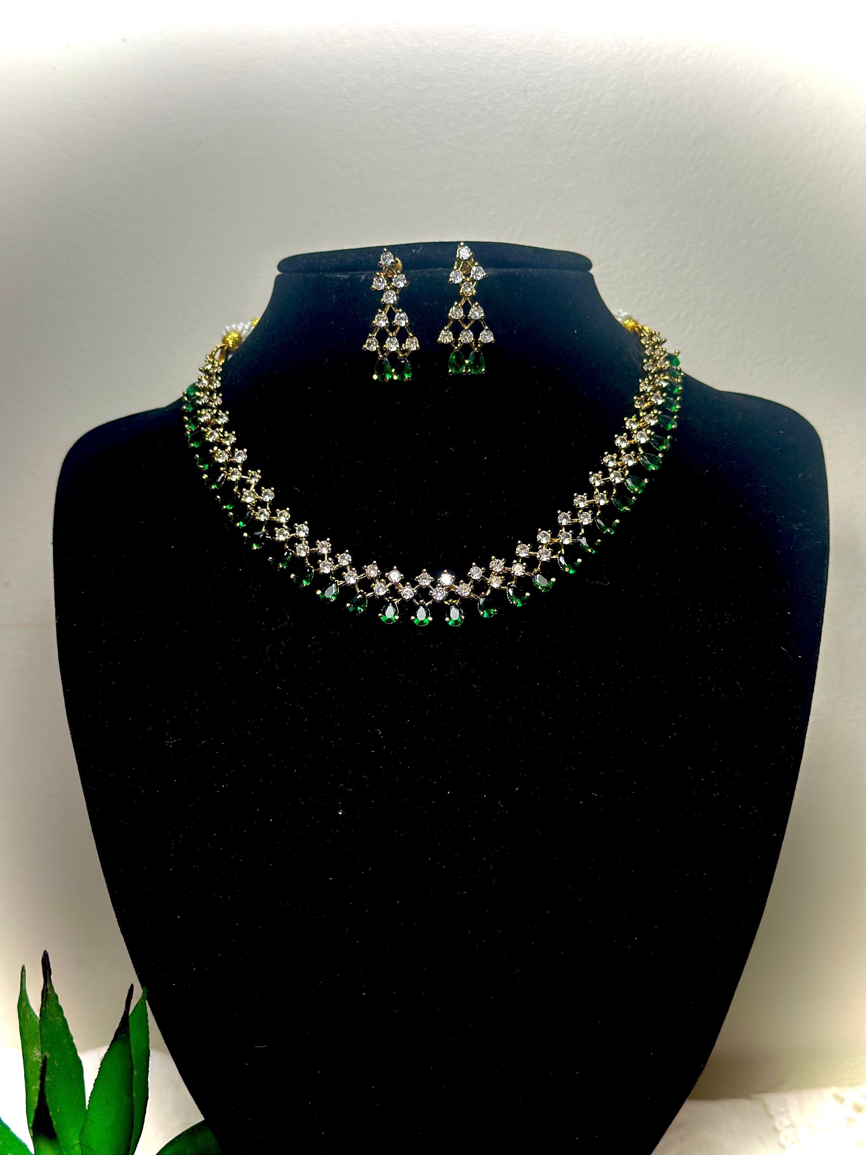 Riya Royal Ruby Crest Choker Set