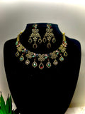 Ahana Emerald Tiered Bead Mala Set