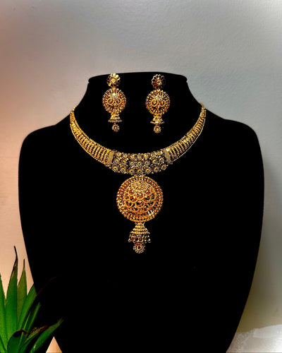 Maharaja Heritage Filigree Necklace and Earring Set