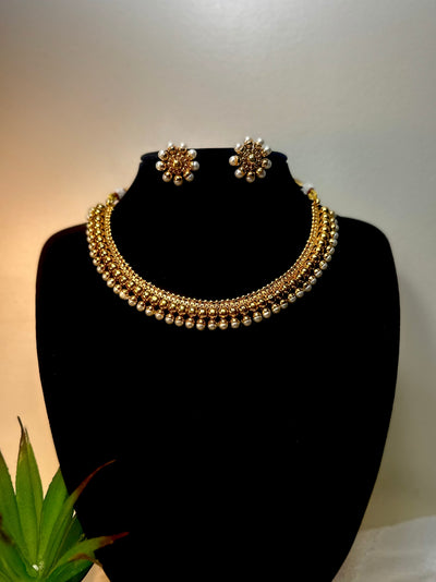 Imperial Pearl-Accent Beaded Choker Set