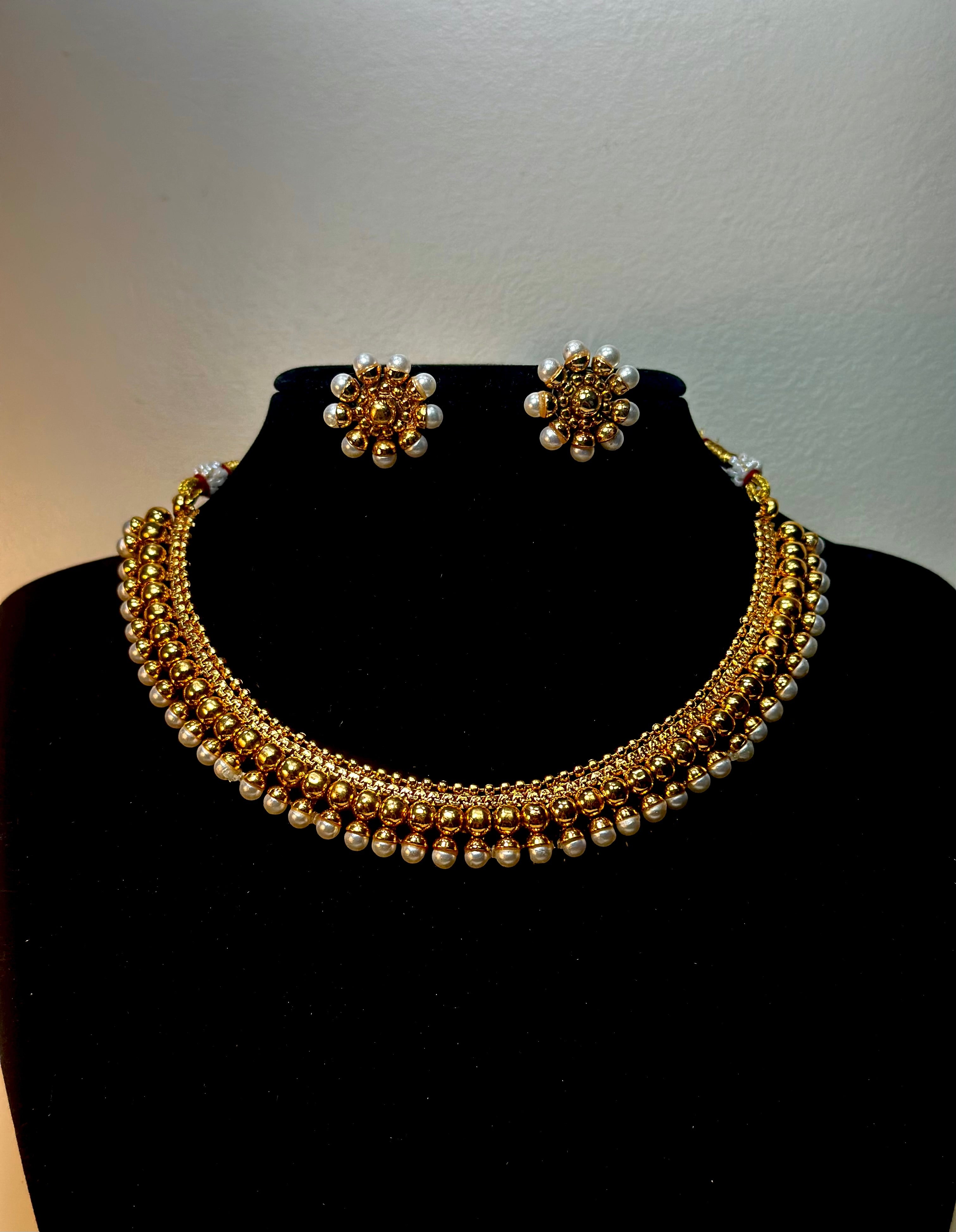 Imperial Pearl-Accent Beaded Choker Set
