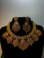 Shahi Kundan-Style Antique Jhumka Bridal Set
