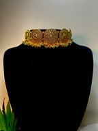 Pastel Bead Heritage Medallion Choker Set